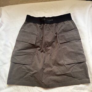 Fear Of God Essentials Cargo Skirt Womens Size Small Green Pull On